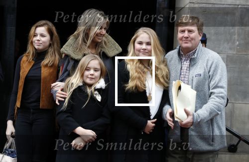 Amsterdam 3 februari 2018 
Prinses Beatrix viert haar 80e verjaardag in het paleis op de dam.  Koning Willem-Alexander en koningin Maxima arriveren met hun dochters, de prinsessen Amalia, Alexia en Ariane