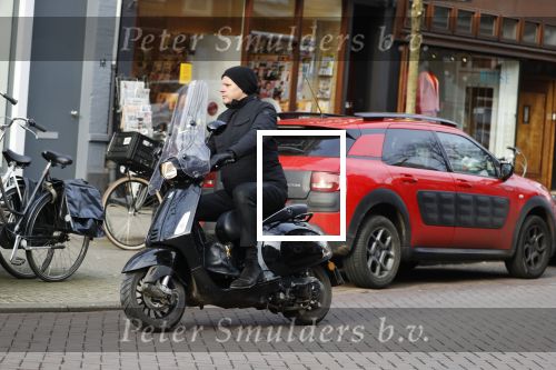Amsterdam 9 februari 2018
Leco v Zadelhoff op zijn vespa scooter