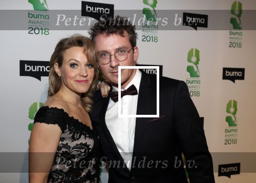 Amsterdam 5 maart 2018 
Buma prijzen in theater Amsterdam. Loes Haverkort en partner Floris Verbeij