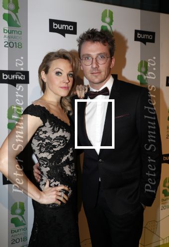 Amsterdam 5 maart 2018 
Buma prijzen in theater Amsterdam. Loes Haverkort en partner Floris Verbeij