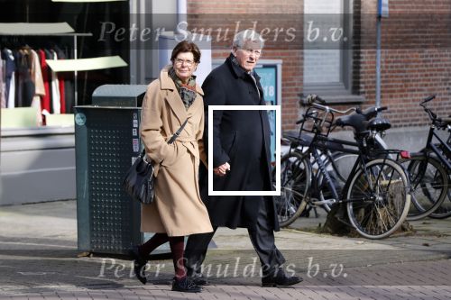 Amsterdam 9 maart 2018 
Joop Daalmeijer en zijn vrouw Maartje v Weegen hand in hand wandelend door Amsterdam
