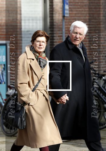Amsterdam 9 maart 2018 
Joop Daalmeijer en zijn vrouw Maartje v Weegen hand in hand wandelend door Amsterdam