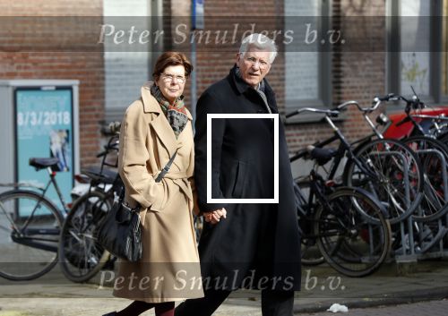 Amsterdam 9 maart 2018 
Joop Daalmeijer en zijn vrouw Maartje v Weegen hand in hand wandelend door Amsterdam
