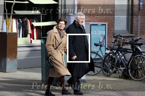 Amsterdam 9 maart 2018 
Joop Daalmeijer en zijn vrouw Maartje v Weegen hand in hand wandelend door Amsterdam