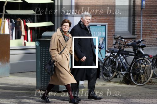 Amsterdam 9 maart 2018 
Joop Daalmeijer en zijn vrouw Maartje v Weegen hand in hand wandelend door Amsterdam