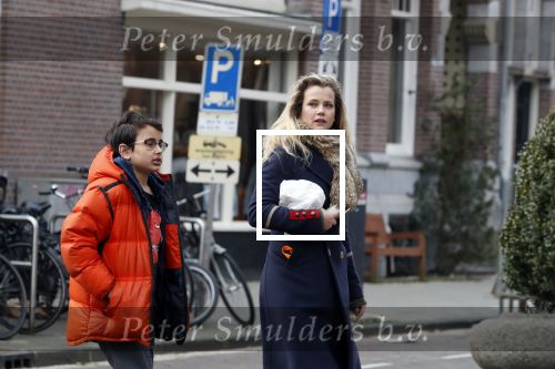 Amsterdam 3 maart 2018
Maria Kooistra met zoon in Amsterdam zuid