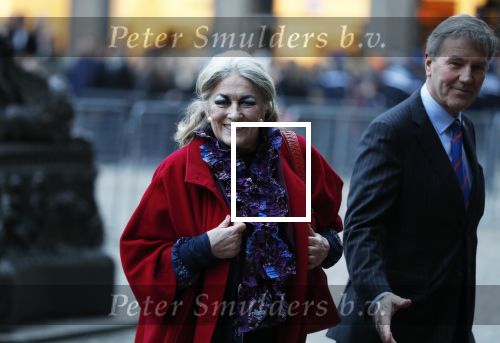 Amsterdam 3 februari 2018 
Prinses Beatrix viert haar 80e verjaardag in het paleis op de dam. Marte Rohling en Bert Wassenaar