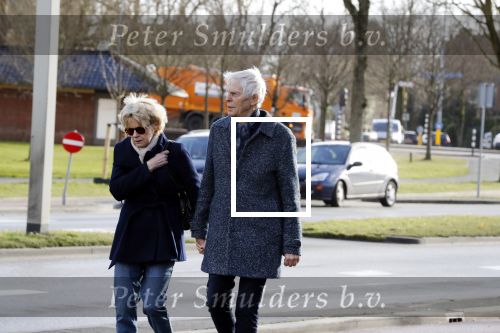 Hilversum 12 februari 2018
Martine Bijl en Berend Boudewijn wandelend hand in hand