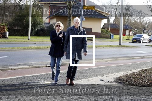 Hilversum 12 februari 2018
Martine Bijl en Berend Boudewijn wandelend hand in hand