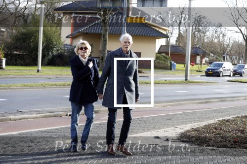 Hilversum 12 februari 2018
Martine Bijl en Berend Boudewijn wandelend hand in hand