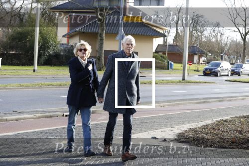 Hilversum 12 februari 2018
Martine Bijl en Berend Boudewijn wandelend hand in hand