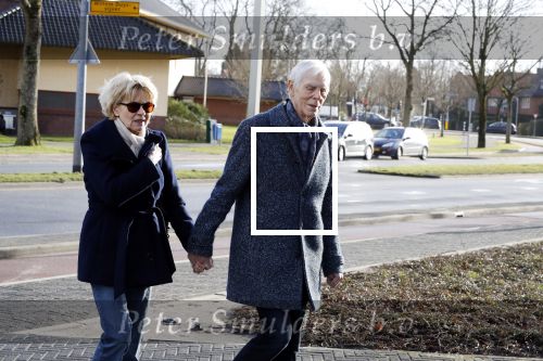 Hilversum 12 februari 2018
Martine Bijl en Berend Boudewijn wandelend hand in hand