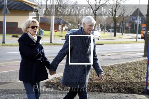 Hilversum 12 februari 2018
Martine Bijl en Berend Boudewijn wandelend hand in hand