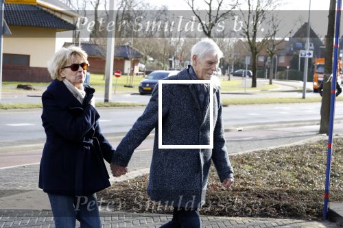 Hilversum 12 februari 2018
Martine Bijl en Berend Boudewijn wandelend hand in hand