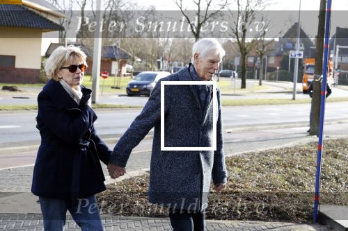 Hilversum 12 februari 2018
Martine Bijl en Berend Boudewijn wandelend hand in hand