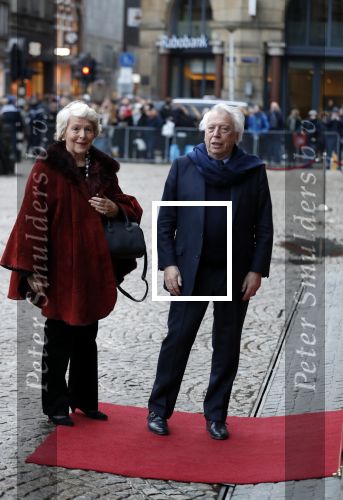Amsterdam 3 februari 2018 
Prinses Beatrix viert haar 80e verjaardag in het paleis op de dam. Cees Dam en Martine v Loon-Labouchere