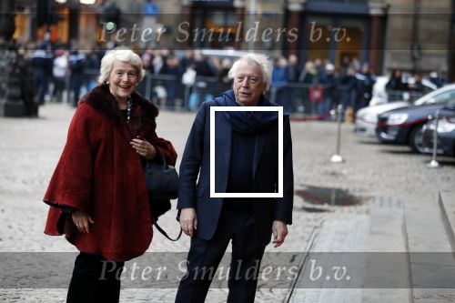 Amsterdam 3 februari 2018 
Prinses Beatrix viert haar 80e verjaardag in het paleis op de dam. Cees Dam en Martine v Loon-Labouchere