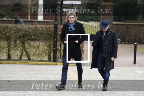 Leusden 6 maart 2018
Crematie Mies Bouwman in crematorium Leusden. Mathijs v Nieuwkerk met Marc Marie Huybregts