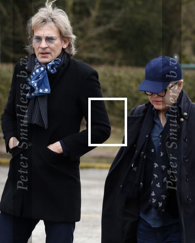 Leusden 6 maart 2018
Crematie Mies Bouwman in crematorium Leusden. Mathijs v Nieuwkerk met Marc Marie Huybregts