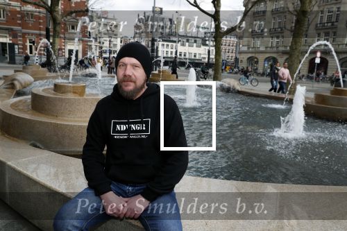 Amsterdam 9 maart 2018
Michel de man die een probleem heeft met Patricia Paay. Hij draagt een trui van eendevanger
