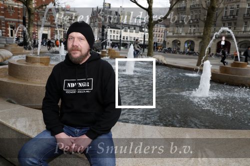 Amsterdam 9 maart 2018
Michel de man die een probleem heeft met Patricia Paay. Hij draagt een trui van eendevanger