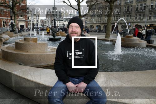 Amsterdam 9 maart 2018
Michel de man die een probleem heeft met Patricia Paay. Hij draagt een trui van eendevanger