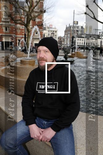Amsterdam 9 maart 2018
Michel de man die een probleem heeft met Patricia Paay. Hij draagt een trui van eendevanger