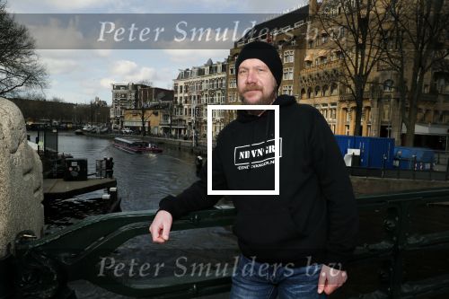 Amsterdam 9 maart 2018
Michel de man die een probleem heeft met Patricia Paay. Hij draagt een trui van eendevanger