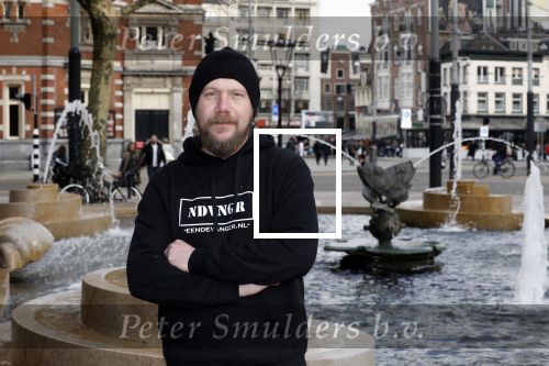 Amsterdam 9 maart 2018
Michel de man die een probleem heeft met Patricia Paay. Hij draagt een trui van eendevanger