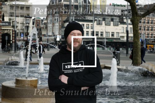 Amsterdam 9 maart 2018
Michel de man die een probleem heeft met Patricia Paay. Hij draagt een trui van eendevanger