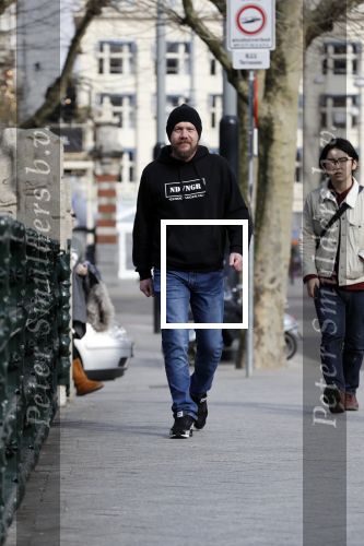 Amsterdam 9 maart 2018
Michel de man die een probleem heeft met Patricia Paay. Hij draagt een trui van eendevanger