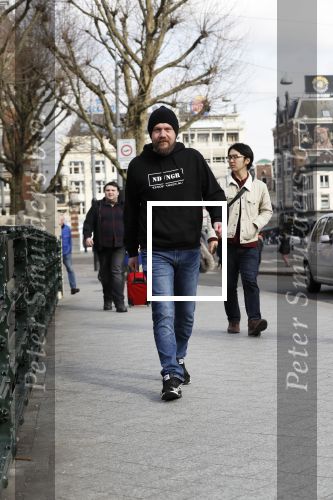 Amsterdam 9 maart 2018
Michel de man die een probleem heeft met Patricia Paay. Hij draagt een trui van eendevanger