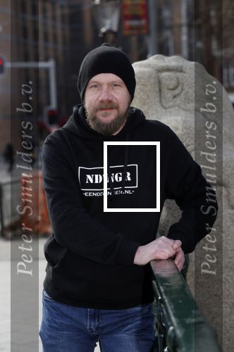 Amsterdam 9 maart 2018
Michel de man die een probleem heeft met Patricia Paay. Hij draagt een trui van eendevanger
