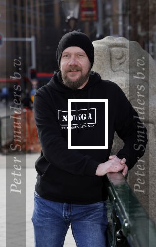 Amsterdam 9 maart 2018
Michel de man die een probleem heeft met Patricia Paay. Hij draagt een trui van eendevanger