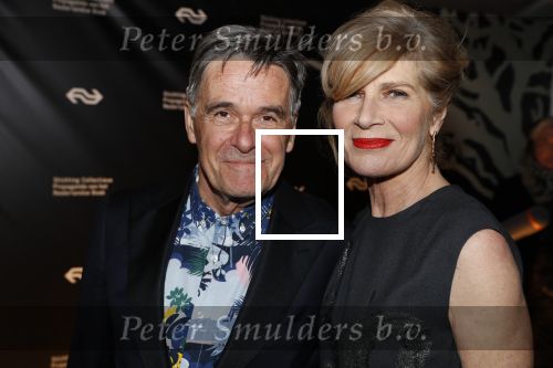 Amsterdam 9 maart 2018 
Boekenbal 2018 in de schouwburg van Amsterdam.  Mieke van der Weij  met haar man