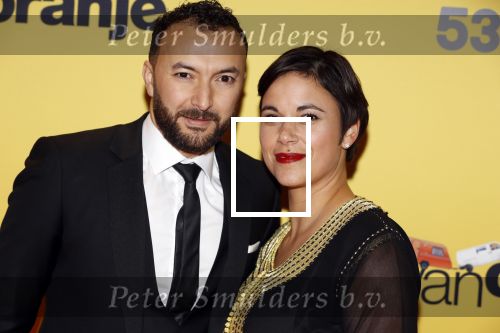 Amsterdam 12 februari 2018
Premiere Gek van Oranje in Tuschinski. Nasrin Dchar met vrouw