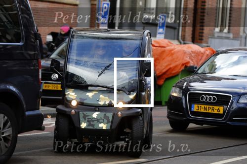 Amsterdam 10 februari 2018 
Nicolette v Dam en haar man Bas Smit bin hun Biro karretje