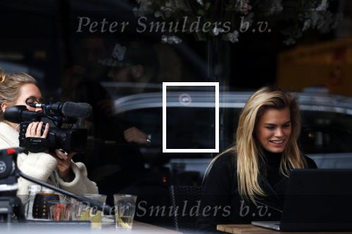 Amsterdam 19 februari 2018 
Nicolette v dam heeft opnames op het terras van haar restaurant  op de cornelis schuytstraat