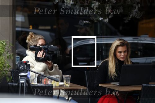 Amsterdam 19 februari 2018 
Nicolette v dam heeft opnames op het terras van haar restaurant  op de cornelis schuytstraat