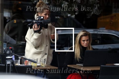 Amsterdam 19 februari 2018 
Nicolette v dam heeft opnames op het terras van haar restaurant  op de cornelis schuytstraat