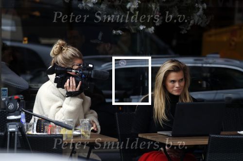 Amsterdam 19 februari 2018 
Nicolette v dam heeft opnames op het terras van haar restaurant  op de cornelis schuytstraat