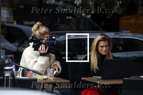 Amsterdam 19 februari 2018 
Nicolette v dam heeft opnames op het terras van haar restaurant  op de cornelis schuytstraat