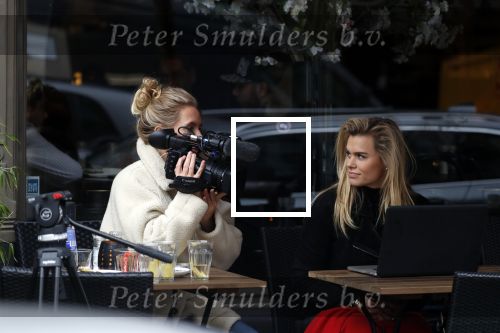 Amsterdam 19 februari 2018 
Nicolette v dam heeft opnames op het terras van haar restaurant  op de cornelis schuytstraat