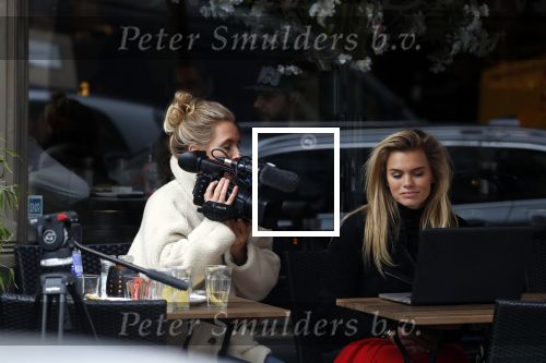 Amsterdam 19 februari 2018 
Nicolette v dam heeft opnames op het terras van haar restaurant  op de cornelis schuytstraat