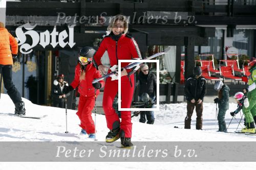 Lech/ Oberlech 25 februari 2018
Nikkie Plessen en haar man Ruben Bontekoe zij met hun kinderen op vakantie in Oberlech