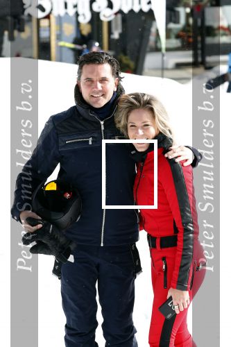 Lech/ Oberlech 25 februari 2018
Nikkie Plessen en haar man Ruben Bontekoe zij met hun kinderen op vakantie in Oberlech