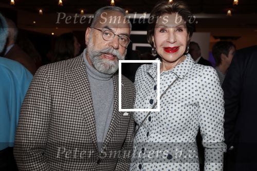 Amsterdam 3 maart 2018 
Modeshow Paul Schulten in hotel Okura. Advovaat Oscar hammerstein  met Tonny Tunissen