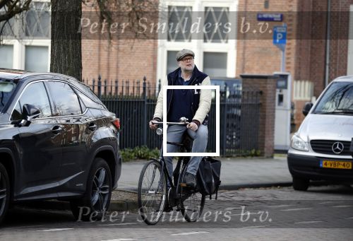 Amsterdam 5 maart 2018 
Patrick Stoof met zijn dochter op de fiets in Amsterdam