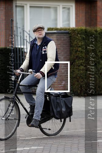 Amsterdam 5 maart 2018 
Patrick Stoof met zijn dochter op de fiets in Amsterdam