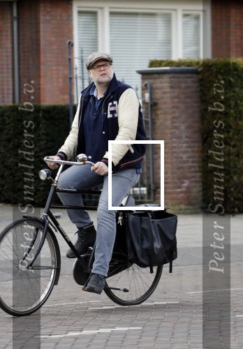 Amsterdam 5 maart 2018 
Patrick Stoof met zijn dochter op de fiets in Amsterdam